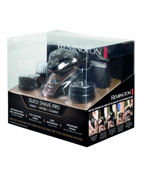 Quick Shave Pro XR1415AU Electric Shaver with 4 Grooming and Cleansing Heads